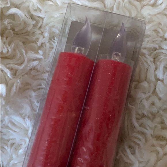 Pier 1 Holiday Pier One 2pc Red Led Flameless Taper Candles Poshmark